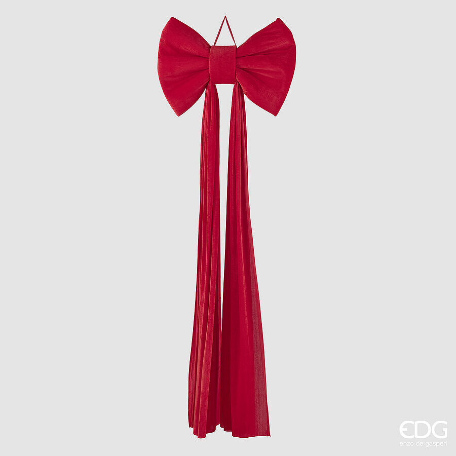 edg enzo de gasperi edg enzo de gasperi fiocco natalizio in velluto h210x80 cm rosso decorazione di natale ean 8059824689597