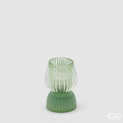EDG Enzo De Gasperi Lámpara de Mesa Biforme a Rayas LED H 13 cm D 9 cm IP20 Verde