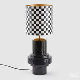 edg enzo de gasperi edg enzo de gasperi lampada da tavolo scacchi h 58 cm d 23 cm ip20 white black ean 8059824542748