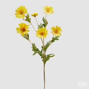 EDG Enzo De Gasperi Rama de Margarita x5 con Capullo H 77 Cm Planta Artificial Amarilla