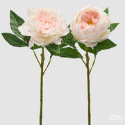 EDG Enzo De Gasperi Peonía Rama con Hojas Surt. H 58 Cm Planta Artificial Rosa 1 Uds