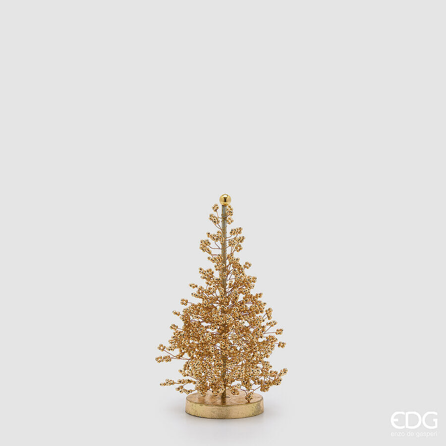 edg enzo de gasperi edg enzo de gasperi pino natalizio con perline h30 16 cm oro decorazione di natale ean 8059824726407