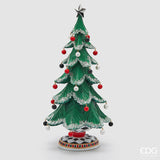 edg enzo de gasperi edg enzo de gasperi pino poly di natale con perle h 46 cm d 22 cm green ean 8059824561145