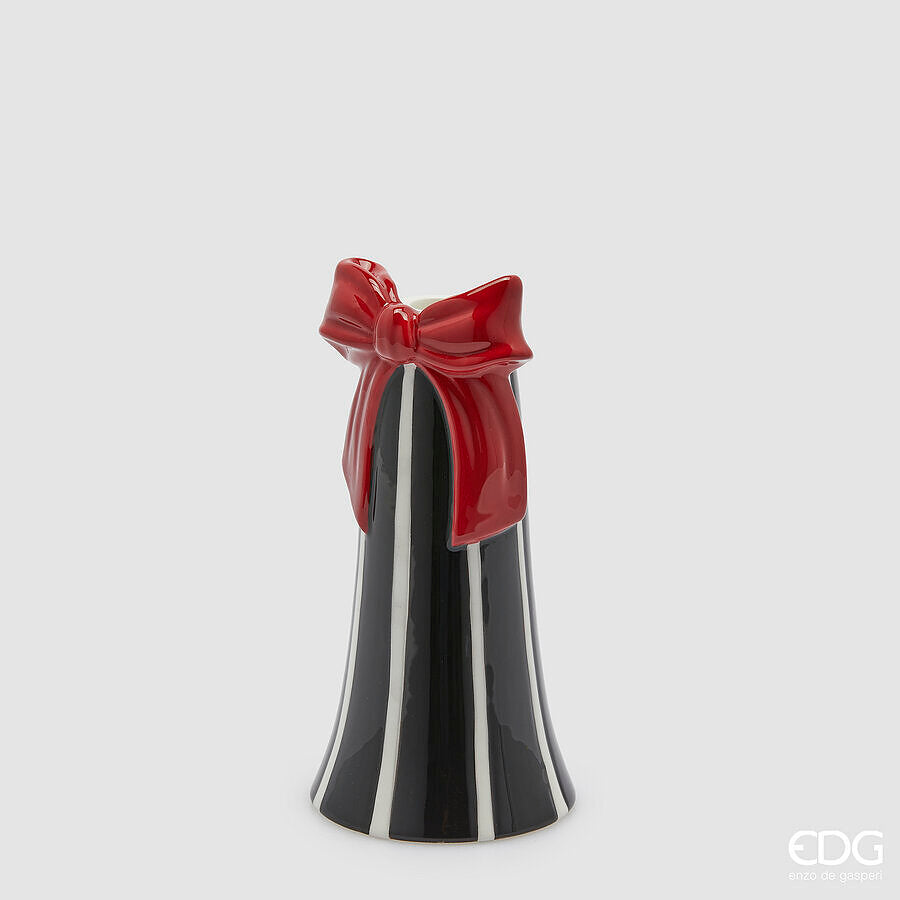 edg enzo de gasperi edg enzo de gasperi portacandela fiocco natale h 195 cm d 95 cm white black ean 8059824552778