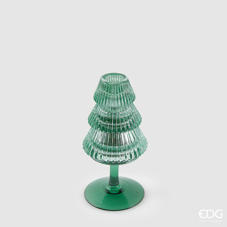 edg enzo de gasperi edg enzo de gasperi portacandela pino di natale h 16 cm d 8 cm piede calice verde ean 8059824548344