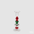 edg enzo de gasperi edg enzo de gasperi portacandela strati di natale h 19 cm d 65 cm green red ean 8059824572196