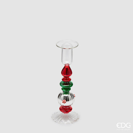 edg enzo de gasperi edg enzo de gasperi portacandela strati di natale h 19 cm d 65 cm green red ean 8059824572196