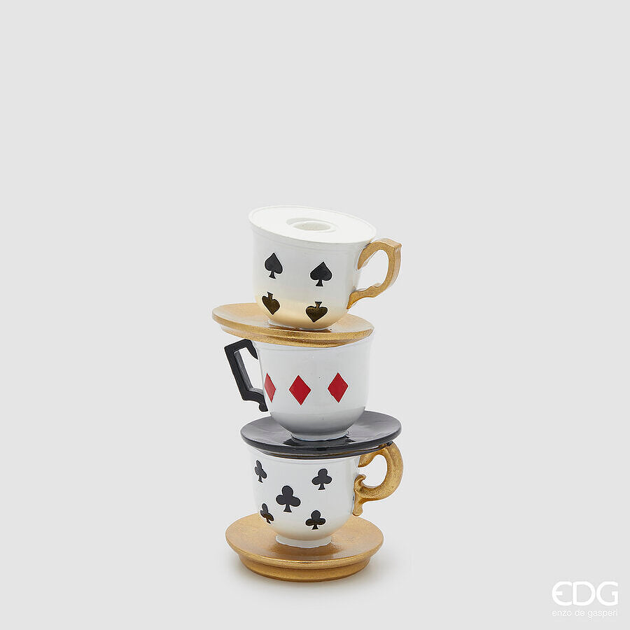 edg enzo de gasperi edg enzo de gasperi portacandela tazza natale h 22 cm d 10 cm white black ean 8059824560704