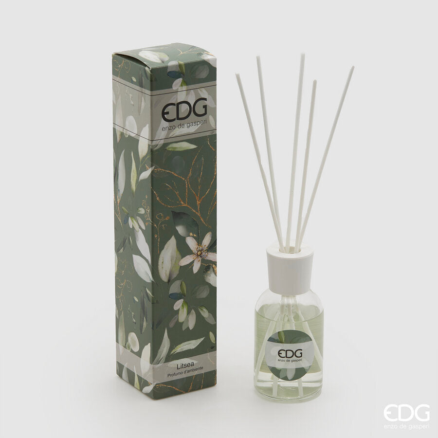edg enzo de gasperi edg enzo de gasperi profumatore bottiglia 100 ml con bastoncini litsea ean 8059824067869
