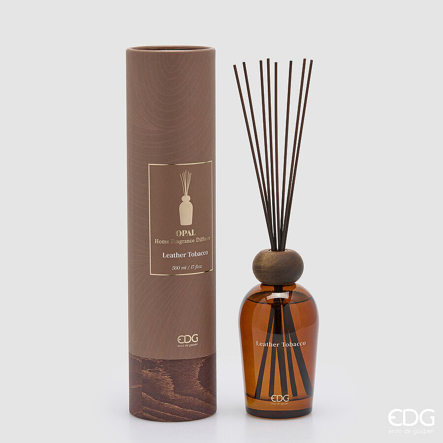 edg enzo de gasperi edg enzo de gasperi profumatore bottiglia opal 500 ml h 185 cm leather tobacco ean 8059824627261