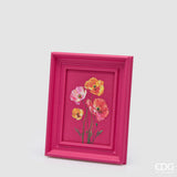 edg enzo de gasperi edg enzo de gasperi quadro rettangolare con fiori fuchsia 34 x 27 cm decorazione parete design moderno casa ean 8059824621009