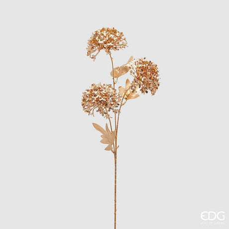edg enzo de gasperi edg enzo de gasperi ramo viburno natalizio 3 fiori h 66 cm oro ean 8059824383228
