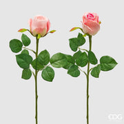 EDG Enzo De Gasperi Rosa Capullo Olis 3 Hojas Rama Surtida Alt. 51 Cm Planta Artificial Rosa 1 Uds