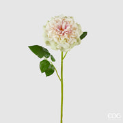 EDG Enzo De Gasperi Rosa Jumbo Rama con Hojas H 80 Cm D 18 Cm Planta Artificial Color Verde Rosa