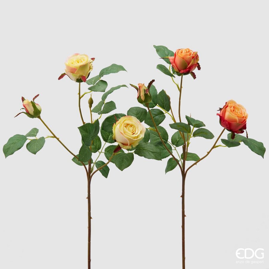 edg enzo de gasperi edg enzo de gasperi rosa olga olis ramo ass h 62 cm pianta artificiale giallo arancione 1 pz ean 8059824233363
