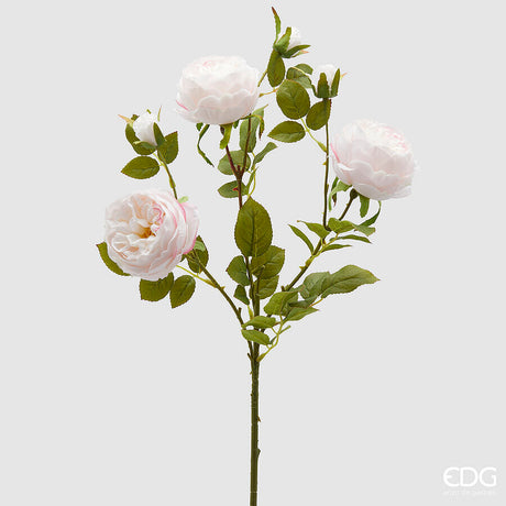 edg enzo de gasperi edg enzo de gasperi rosa sonia ramo x3 con foglie e bocciolo h 65 cm pianta artificiale rosa chiaro ean 8059824475275