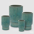 edg enzo de gasperi edg enzo de gasperi set 4 pz vaso glaze atlas righe h 68 cm h 56 cm h 44 cm h 37 cm waterproof mix blu ean 8059824609014