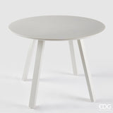 edg enzo de gasperi edg enzo de gasperi tavolo rotondo da esterno bianco in alluminio d 100 cm h75 cm ean 8059824332356