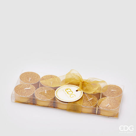 edg enzo de gasperi edg enzo de gasperi tealight glitterate h 12 cm d 38 cm cf 10 pz gold ean 8031295524607