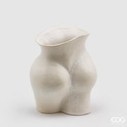 EDG Enzo De Gasperi Jarrón Chakra Booty H 26 Cm 22 x 16 Cm Cerámica Blanco