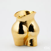 EDG Enzo De Gasperi Jarrón Chakra Booty H 26 Cm 22 x 16 Cm Cerámica Oro