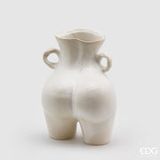 Jarrón EDG Enzo De Gasperi Chakra Booty H 27 Cm 20 x 16,5 Cm Cerámica Blanca