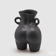EDG Enzo De Gasperi Jarrón Chakra Booty H 27 Cm 20 x 16,5 Cm Cerámica Negro
