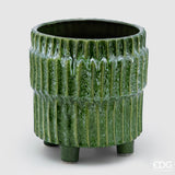 edg enzo de gasperi edg enzo de gasperi vaso chakra h 29 cm d 27 cm ceramica waterproof verde ean 8059824245021