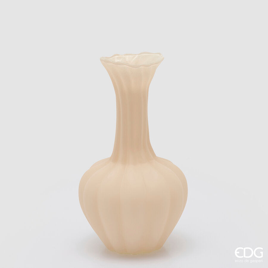 edg enzo de gasperi edg enzo de gasperi vaso flow sinuoso h 31 cm d 17 cm waterproof vetro avorio ean 8059824596826