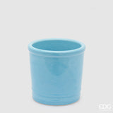edg enzo de gasperi edg enzo de gasperi vaso glaze cilindro h 18 cm d 18 cm ceramica waterproof colore celeste ean 8059824374899