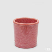 Jarrón EDG Enzo De Gasperi Glaze Cilindro Coral Cerámica 18 cm