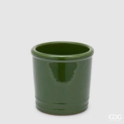 Jarrón Glaze Cilindro Verde Cerámica 18 cm EDG Enzo De Gasperi