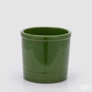 Jarrón EDG Enzo De Gasperi Glaze Cilindro Verde Cerámica 23 cm