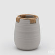 edg enzo de gasperi edg enzo de gasperi vaso in terracotta con corde h 24 cm d 19 cm grigio vaso decorativo naturale design moderno ean 8059824127587
