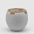 edg enzo de gasperi edg enzo de gasperi vaso in terracotta con corde h 24 cm d 26 cm grigio vaso decorativo naturale design moderno ean 8059824127549