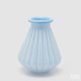 edg enzo de gasperi edg enzo de gasperi vaso righe con bordo h 28 cm d 23 cm waterproof vetro celeste ean 8059824619259