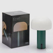 EDG Enzo De Gasperi Lampada Kiran Fungo da Tavolo USB H 22 Cm D 15 Cm Verde