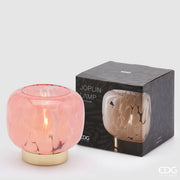 EDG Enzo De Gasperi Lámpara Joplin Alto 14 Cm Diámetro 15,5 Cm Rosa
