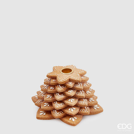 edg enzo de gasperi portacandela biscotto marzapane natale h 9 cm d 17 cm ean 8059824403483