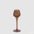 edg enzo de gasperi portacandela pigna calice natale h 21 5 cm d 7 5 cm marrone ean 8059824408457