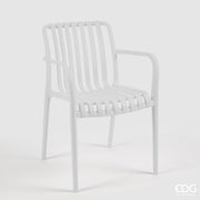 Silla EDG Enzo De Gasperi Rayas Blanco Polipropileno
