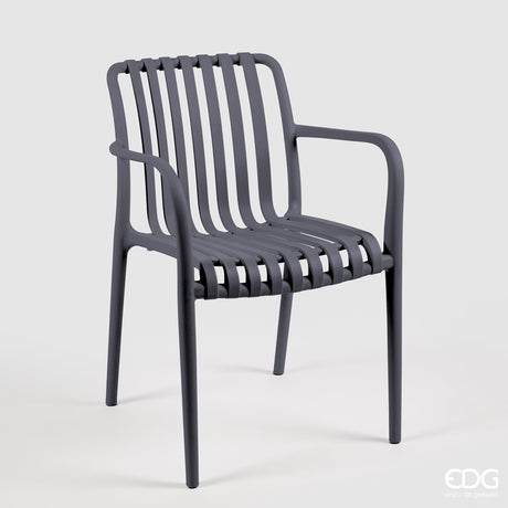 immagine-1-edg-enzo-de-gasperi-sedia-righe-grigio-scuro-polipropilene-8059824349064