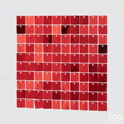 EDG Enzo De Gasperi Cortina Navidad Brillo Cuadrado 30 x 30 Cm Rojo