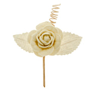 ETM Bomboniera Decoraciones Rama Flor 10 Cm Marfil 12 Pz