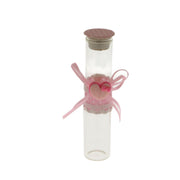 ETM Bombonera Frasco Probeta Vidrio Redondo H 12,5 Cm Rosa 12 Uds