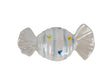 Decora il frigo con il magnete caramella Etm Candy in porcellana celeste, ø 6,5 cm. Bomboniera battesimo originale.
