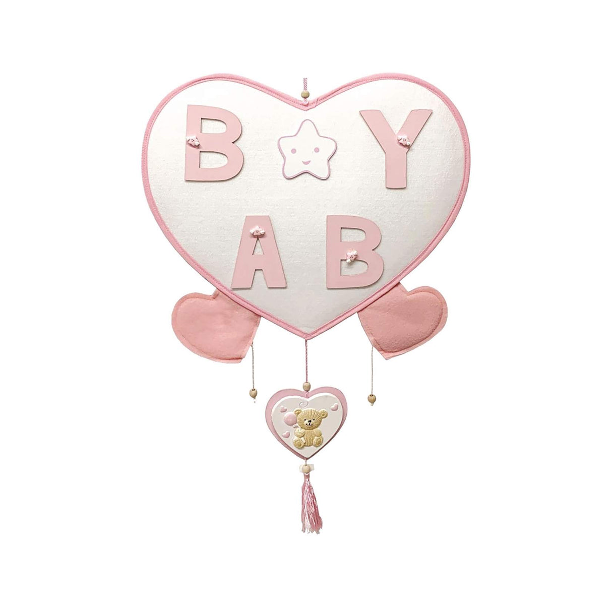 etm etm decorazione nuvola baby rosa 28 x 40 cm cuore ean 8059793668258