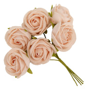 ETM Adorno Flor Decoración de Boda 4 Cm Crema 12 Uds