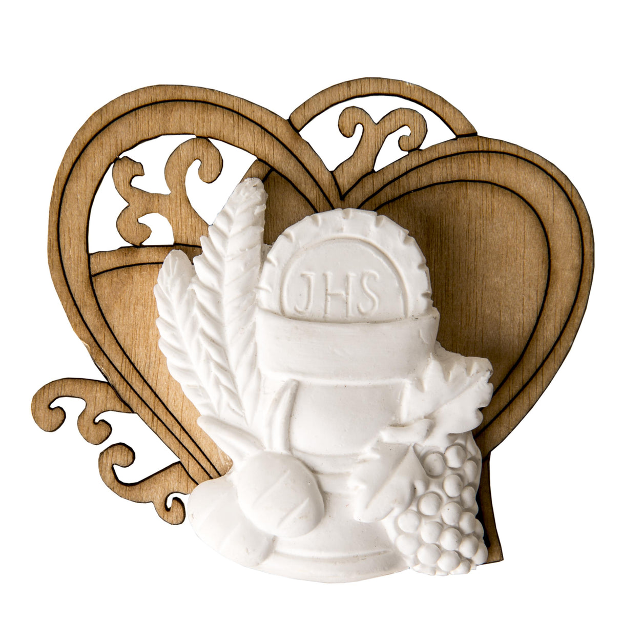 etm etm gesso comunione cuore 55 cm bomboniera 12 pz ean 8055515537628