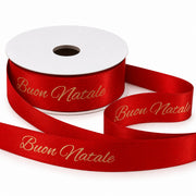 ETM Nastro Nastro Buon Natale Rossa 25 mm x 25 mt